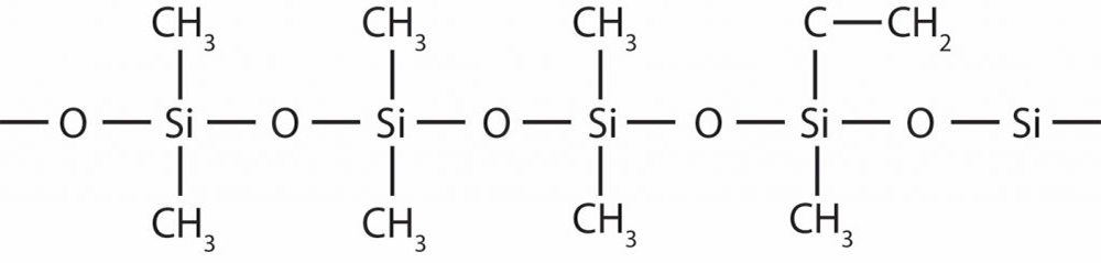 矽膠的分子構造圖